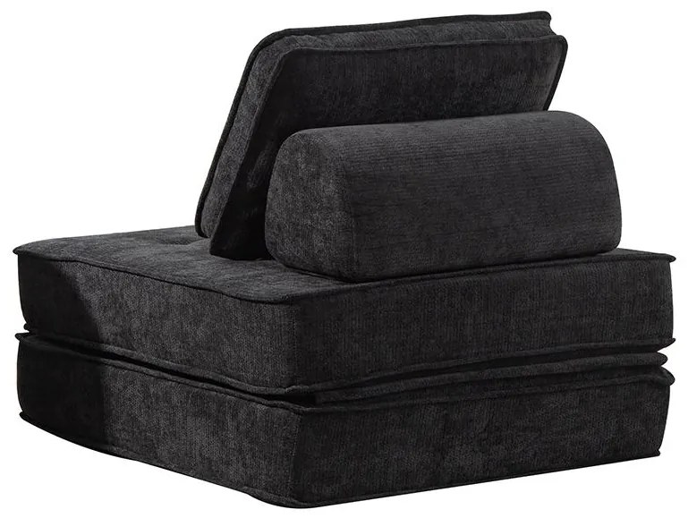Rozkladacia penová sofa CALMERO - čierna