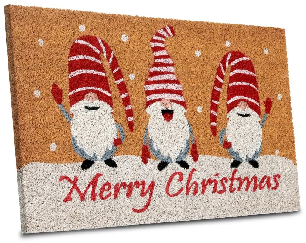 Rohožka Trpaslíci na snehu 106201 - na von aj na doma, 40x70, hnedá, chodba / predsieň, Hanse Home