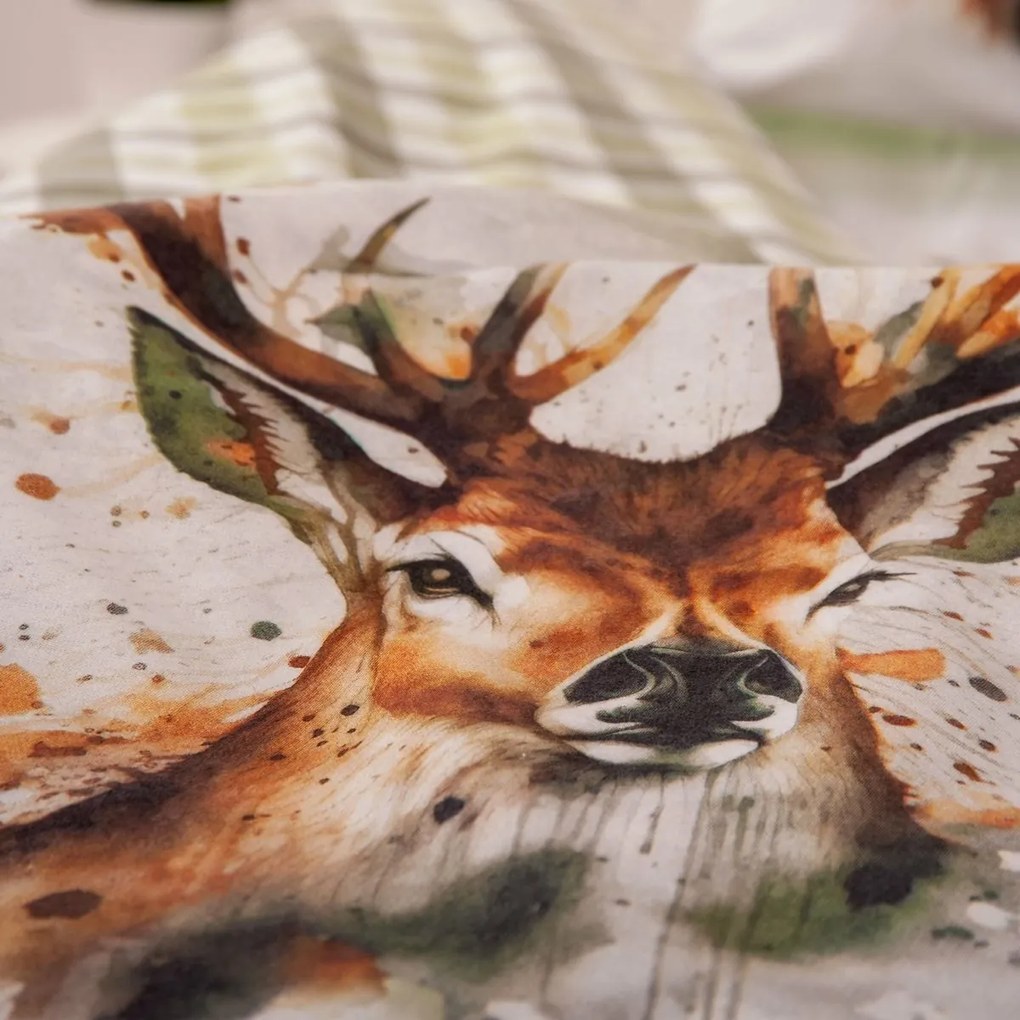 Herding bavlnená posteľná bielizeň Deer, 135 x 200cm, 80 x 80 cm