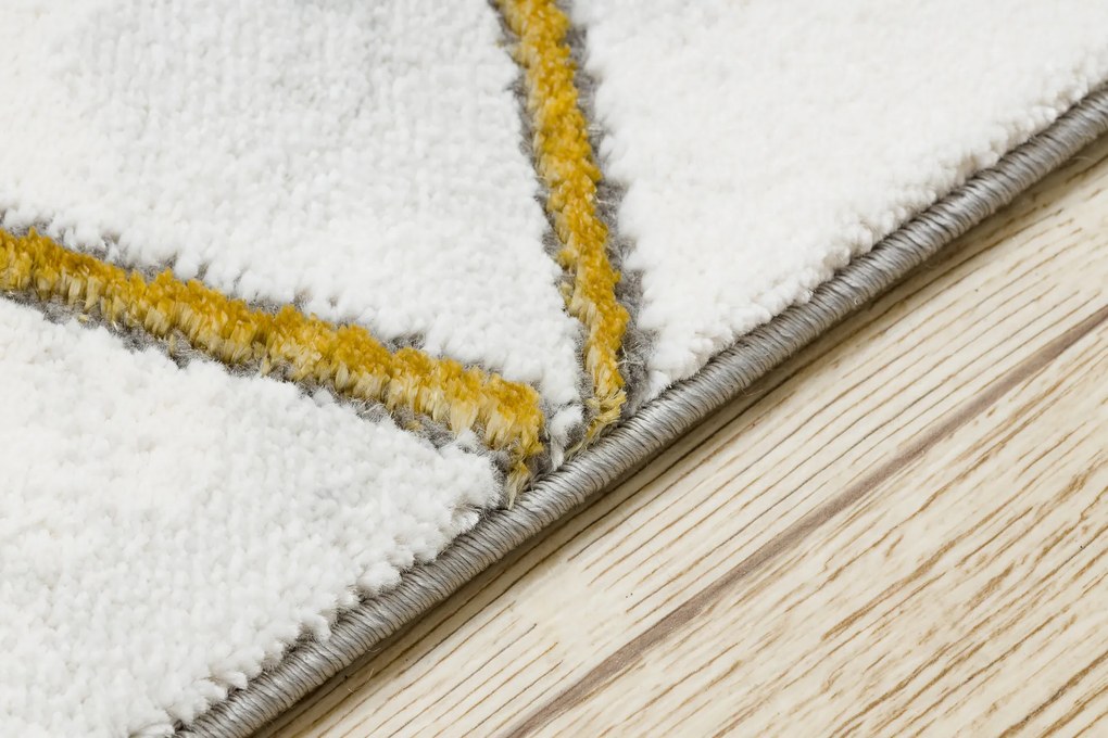 Behúň EMERALD 1014 Glamour exclusive, kocka, krémový - zlatý