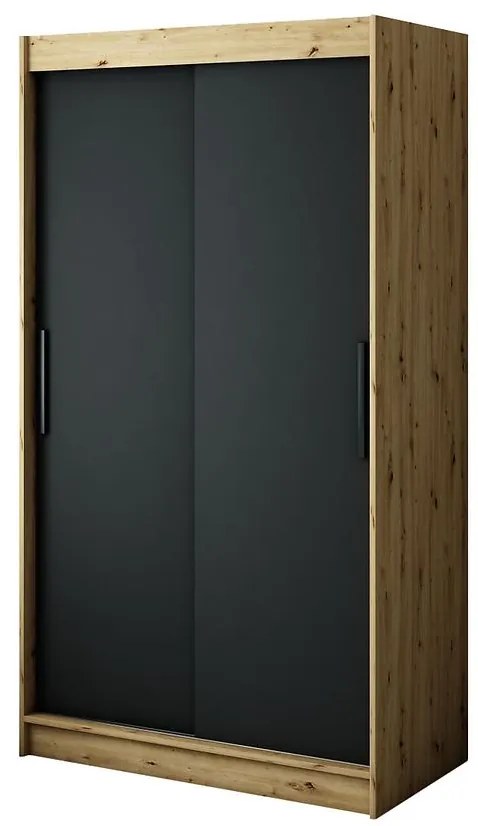 Skriňa Halifax T 120 Dub Artisan/čierna