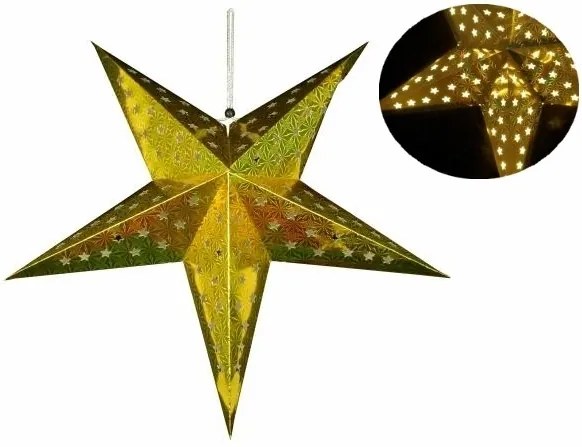 Marimex | Svietiaca hviezda 10 LED - zlatá | 18000165