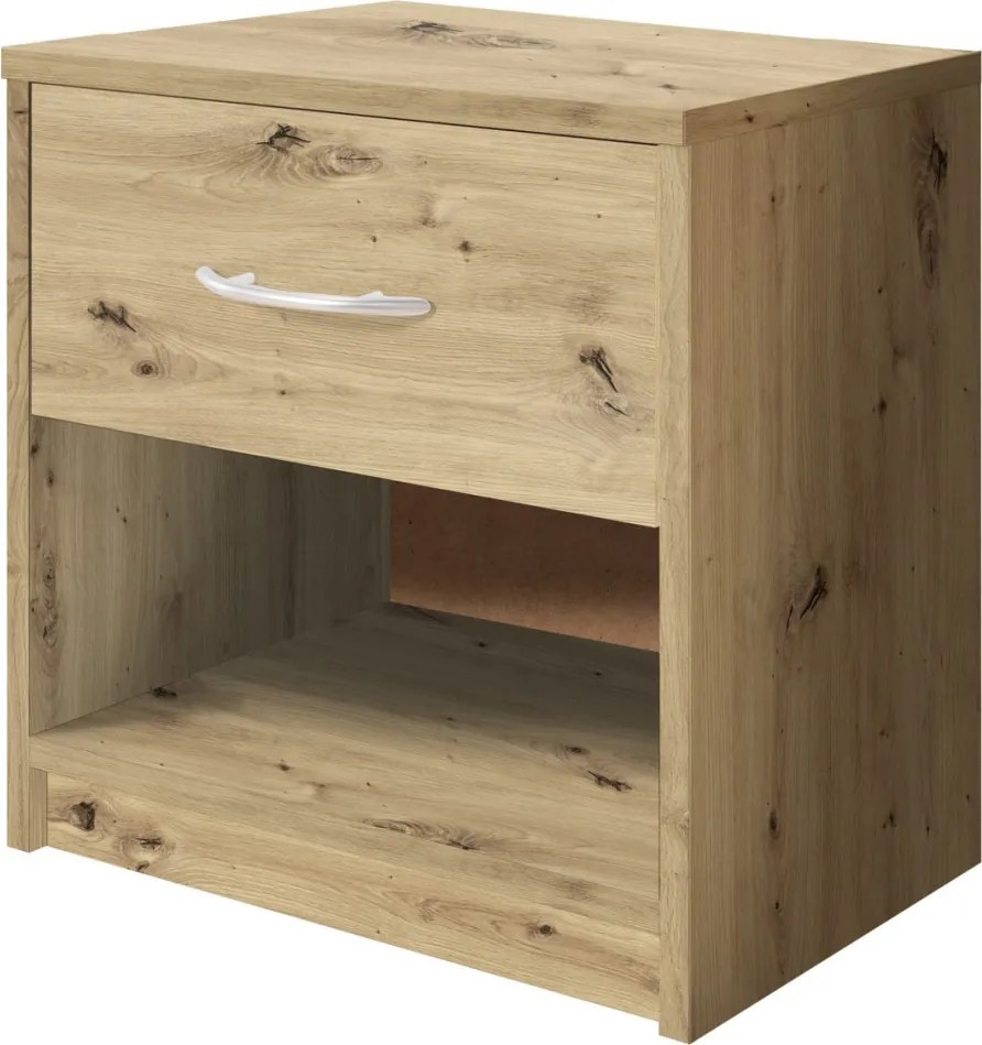 Nočný stolík s 1 zásuvkou Pepe, dub artisan