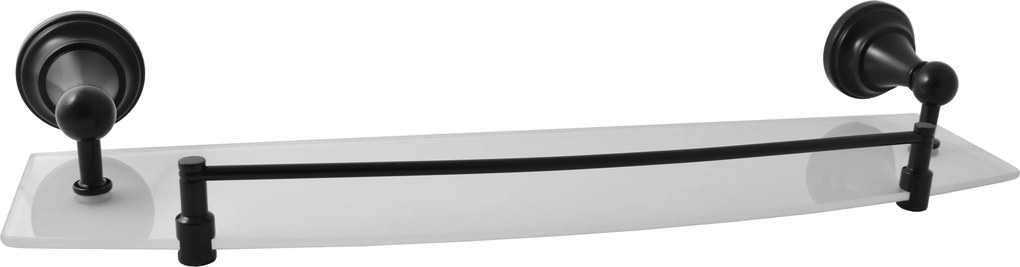 Slezák - RAV Polička sklenená 500 mm MORAVA RETRO - MKA0900/50 CMAT, Čierna mat