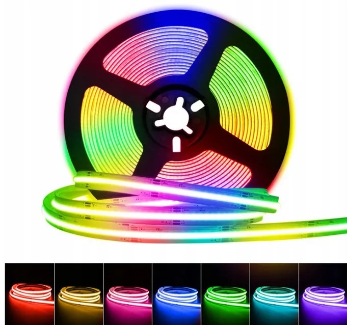 BERGE LED pásik RGB Neon COB 12V - 450D - 15W/m - IP20 - 1m