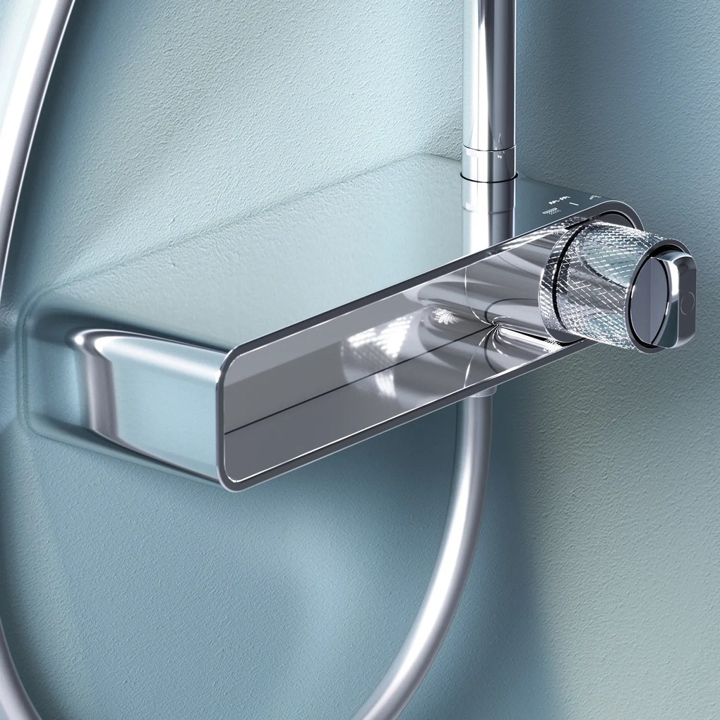 Sprchový systém AM.PM X-Joy F0785A600 s poličkovou batériou, chróm