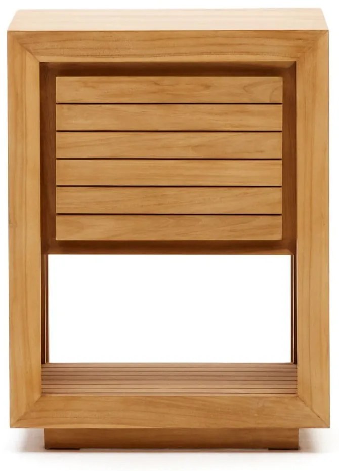 Nízka skrinka pod umývadlo z teakového dreva v prírodnej farbe 60x80 cm Saula – Kave Home