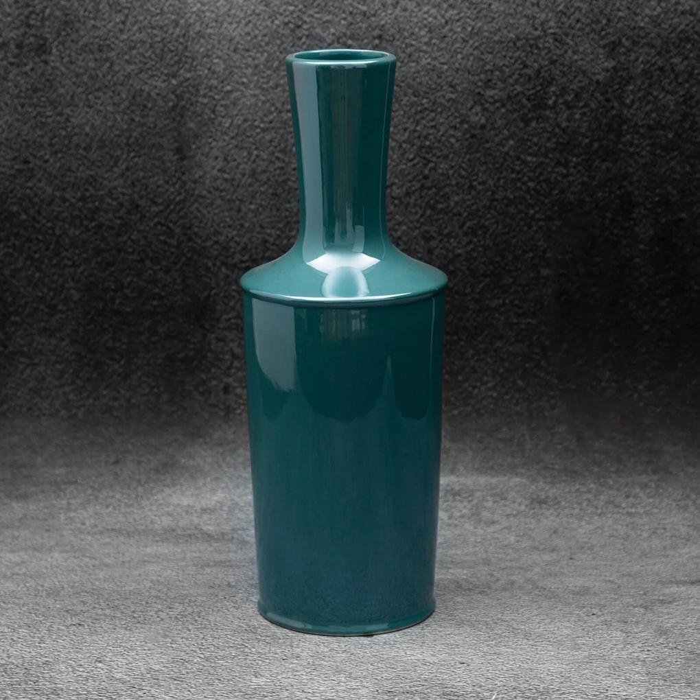SIMONA Dekoratívna váza 13 x 36 cm tyrkysová