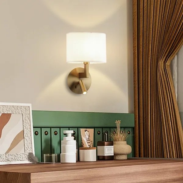 Brilagi - LED Nástenná lampa DAYA 1xE14/40W/230V + LED/3W krémová/zlatá