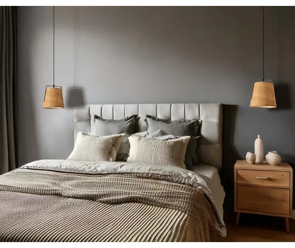 Luster na lanku MILBURY 1xE27/40W/230V hnedá