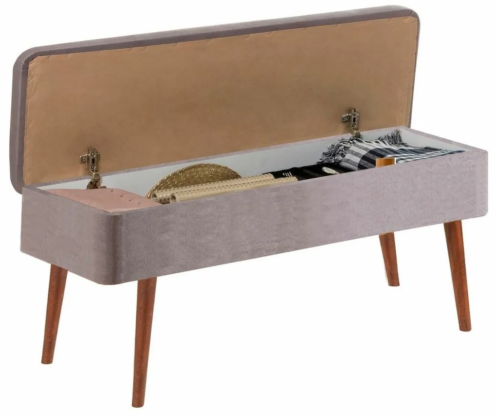 Lavica Vina 2 Grey and Walnut