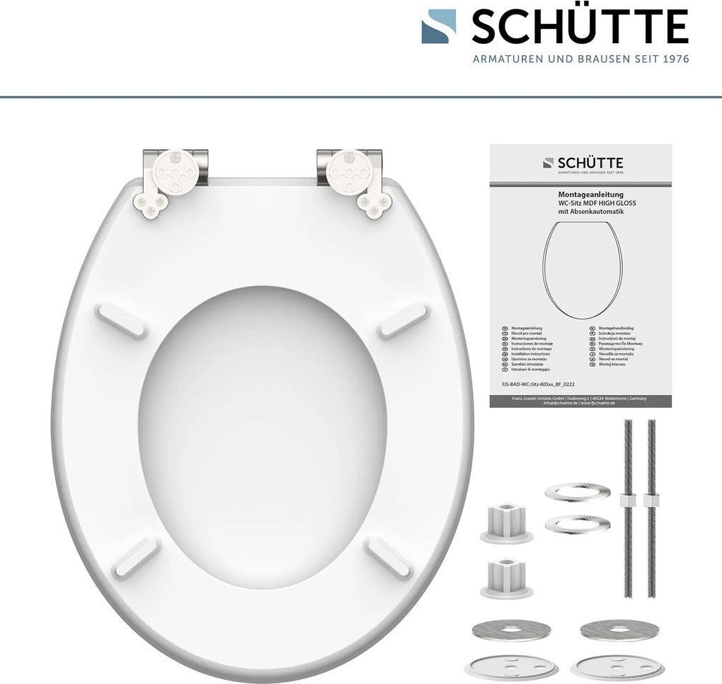 Eisl Sanitär WC sedadlo MDF Soft Close Flowers and Wood High Gloss 80549