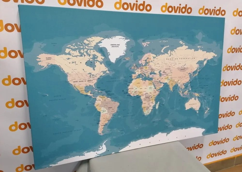 Obraz na korku štýlová vintage mapa sveta