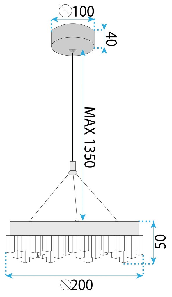 Toolight Toolight, závesné LED svietidlo 20cm, 12W, 3000K, LHJ097-CP, ružové zlato, OSW-60042