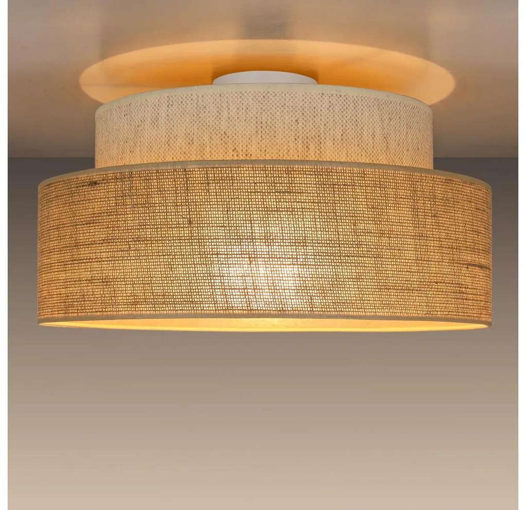 Stropné svietidlo BOHO 1xE27/60W/230V pr. 40 cm krémová/béžová