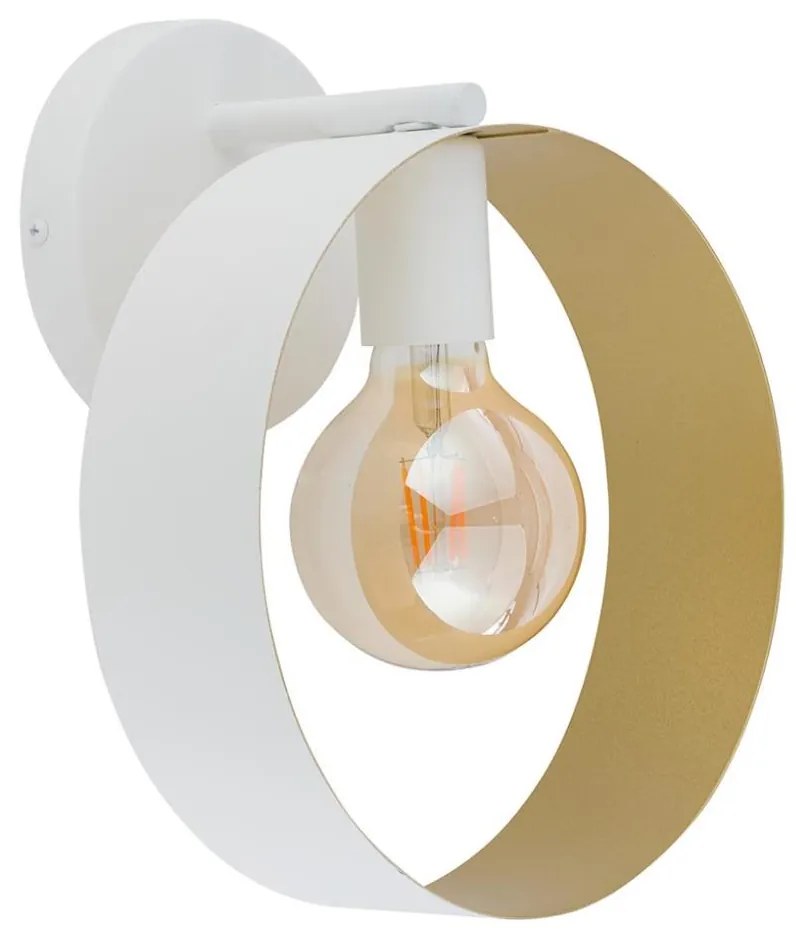 Nástenné svietidlo HAPPY 1xE27/60W/230V biela/zlatá