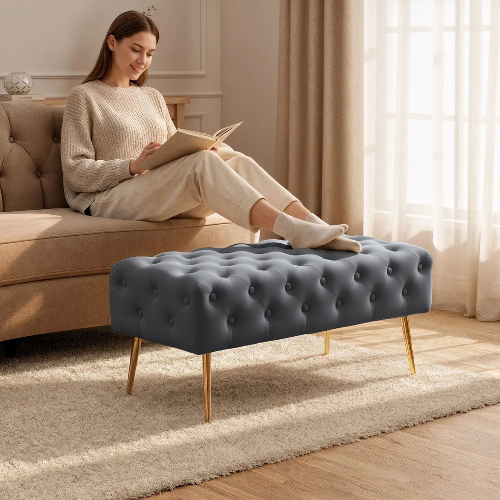 Taburet Monaco grafitový