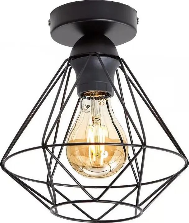 Stropné svietidlo 1xE27/40W/230V čierne