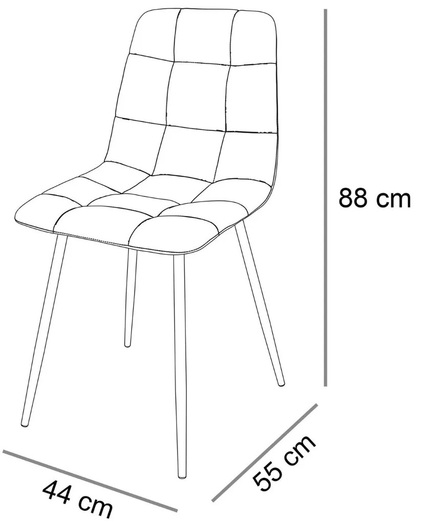 JEDÁLENSKÝ STÔL DEBORA ČIERNÝ LESK 180 cm + 4 x STOLIČKA BÉŽOVÁ