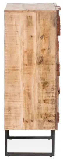 furniture-nabytek.cz - Masívna komoda Highboard v Grónsku z mangového dreva, lakovaná, hnedá