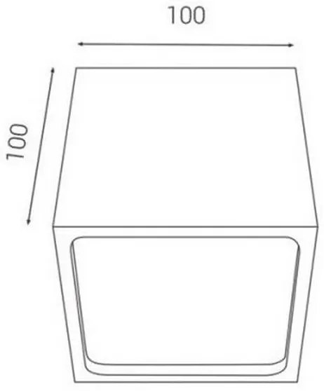 LED2 - LED Vonkajšie stropné svietidlo CUBE LED/12W/230V antracit IP54