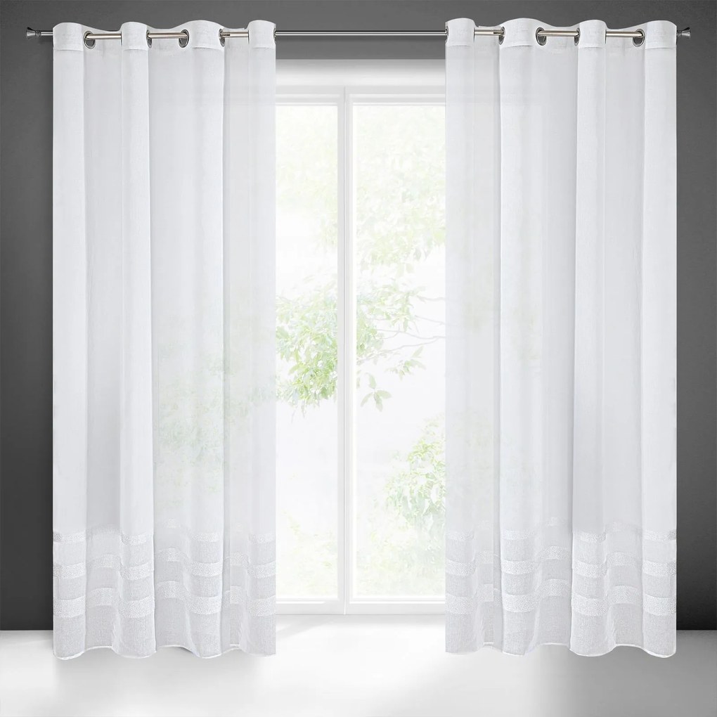 ZÁCLONA AILEEN 140X250 CM BIELA