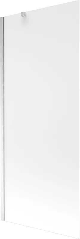 Mexen Next, vaňová zástena 1-krídlová 80 x 150 cm, fixné krídlo, 6 mm námraza sklo, chrómový profil, 895-080-000-00-30-01
