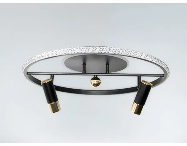 LED Stmievateľné stropné svietidlo LED/60W/230V 3000-6500K čierna +diaľkové ovládanie