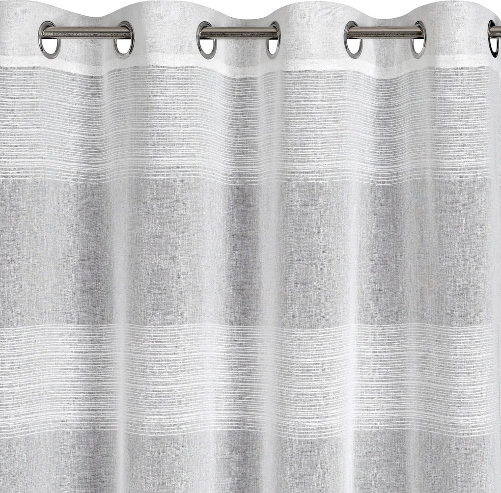 ZÁVES NA KRÚŽKOCH MARGARET 140X250 CM BIELA