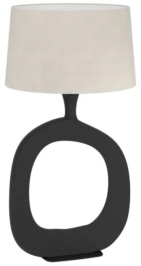 Eglo 390424 - Stolná lampa DIEZMA 1xE27/60W/230V 88 cm čierna/krémová