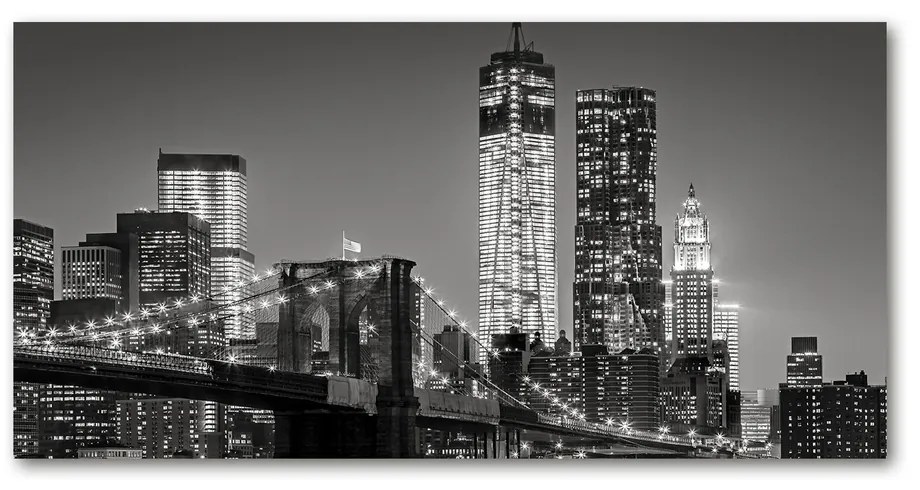 Foto obraz akrylový na stenu Manhattan noc pl-oa-140x70-f-80201482