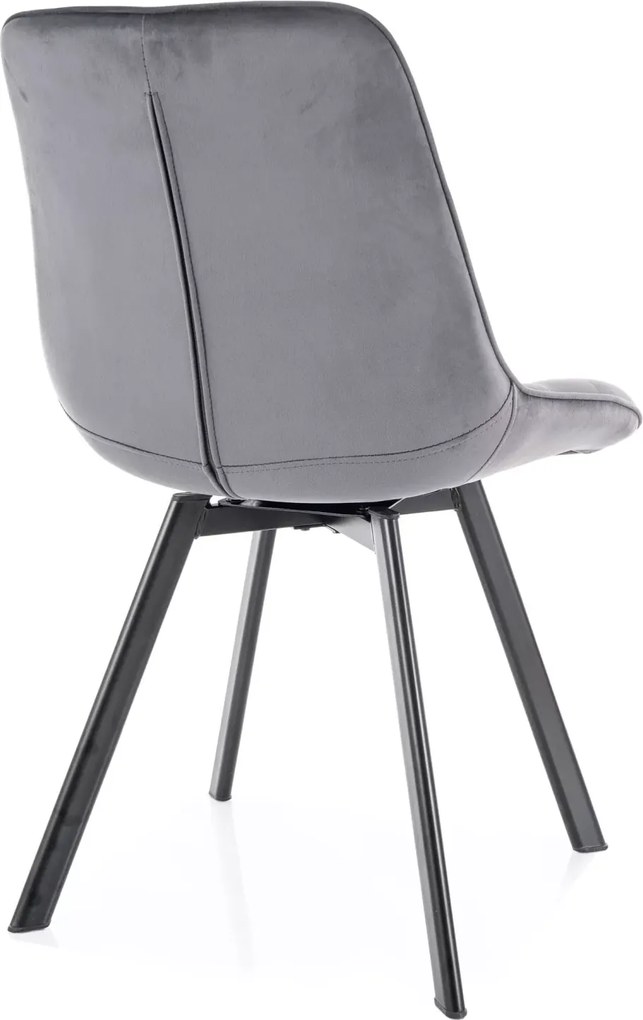 SI Monti Velvet stolička sivý