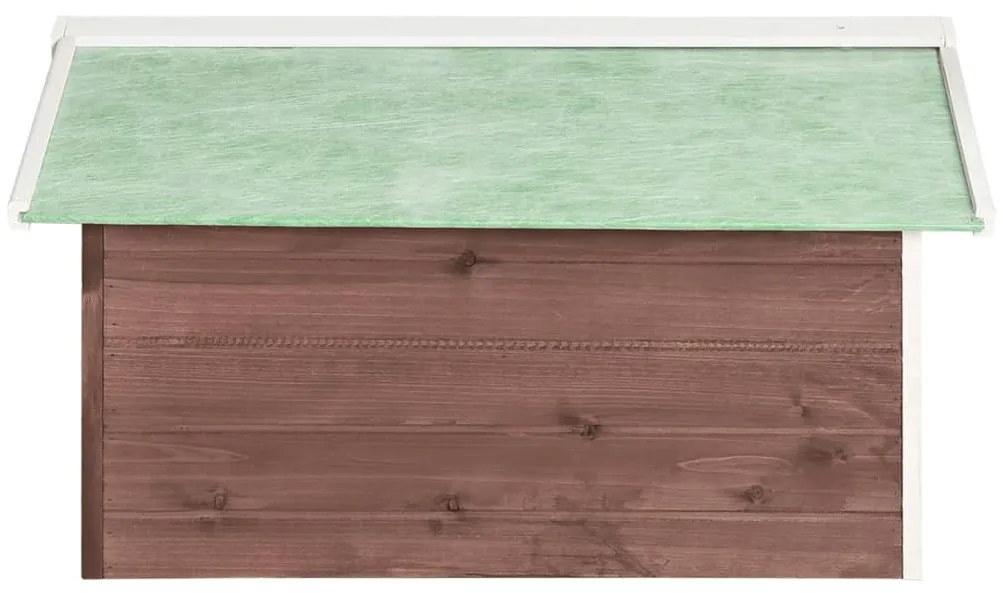 Garáž na robotickú kosačku 72x87x50 cm mokka-biela jedľa