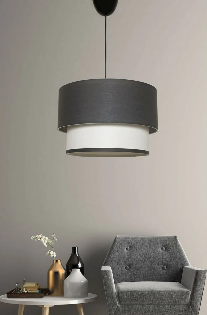 Závesný luster SP286 antracitová, biela