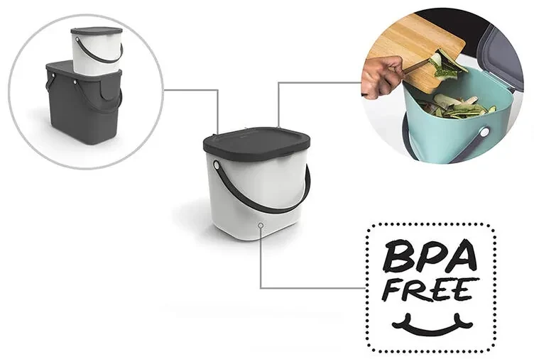 Kôš na triedený odpad ALBULA cappuccino 6 l