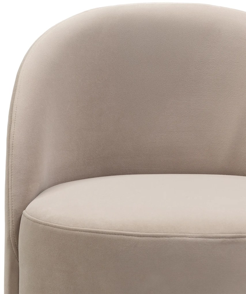 Otočné designové křeslo Enzo velur krémové