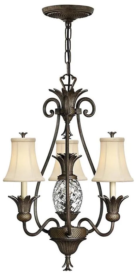 Hinkley HK-PLANT3-PZ - Luster na reťazi PLANTATION 4xE14/40W/230V bronzová