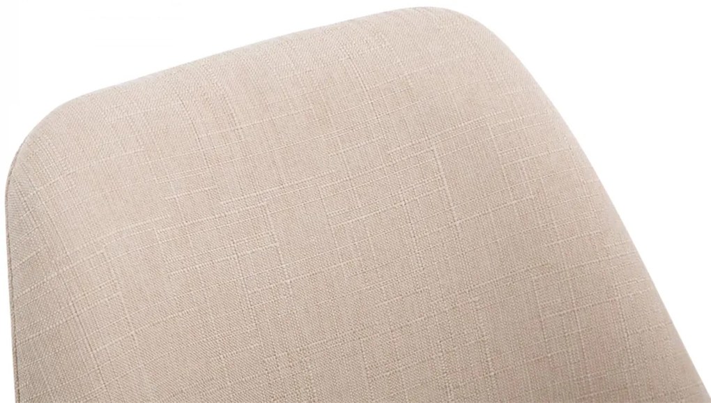 Stolička Borne V2 - látka, drevené nohy biele - Krémová