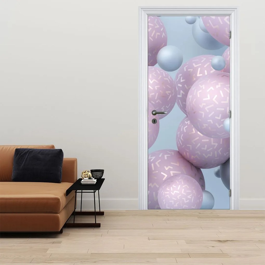 Fototapeta na dvere - Pastelové gule (95x205cm)
