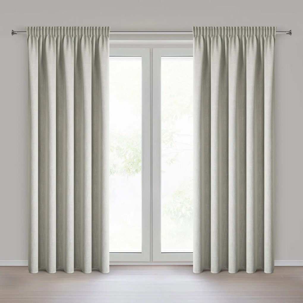 ZÁVES NA PÁSKE LEYA 140X270 CM STRIEBORNÁ