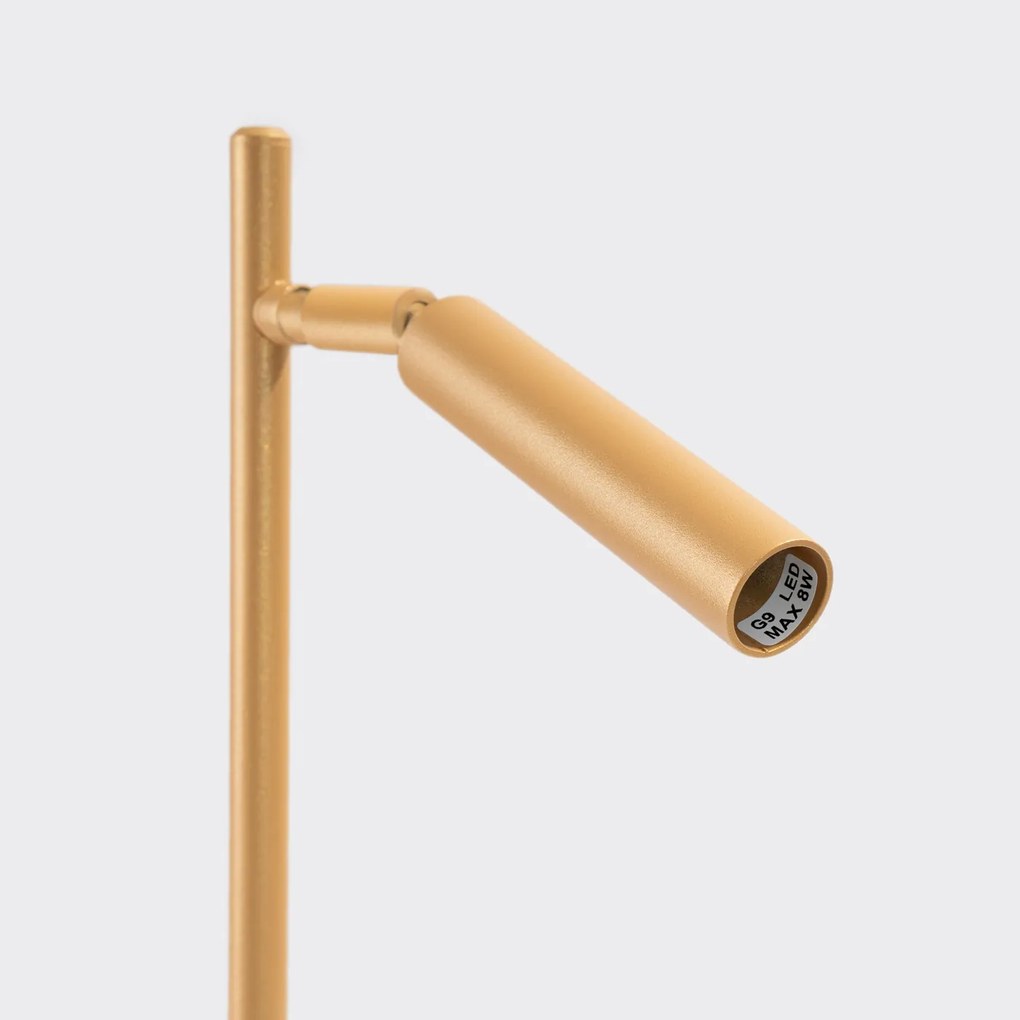 Stolná lampa Pastelo, 1x zlaté kovové tienidlo