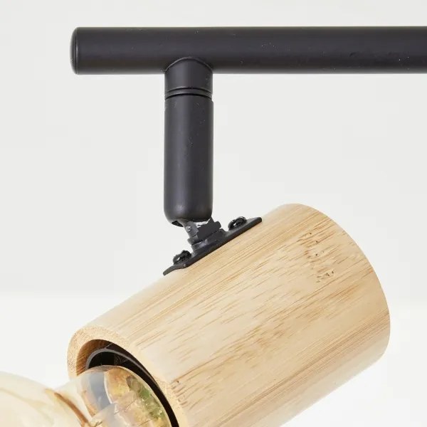 Brilliant - Bodové svietidlo KERRY 3xE27/40W/230V čierna/bambus