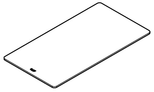 GROHE 40786K00 - Sklenená doska 450 × 240 × 19 mm čierna