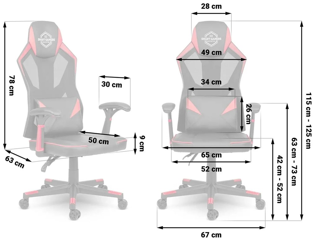 Sofotel Herné kreslo Shiro čierno-červené - 2193