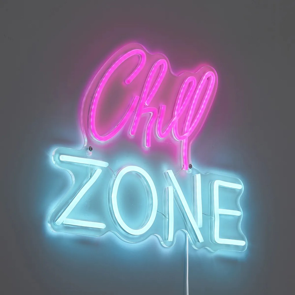 Neónová nástenná lampa ružová s modrou vrátane LED - Chill Zone
