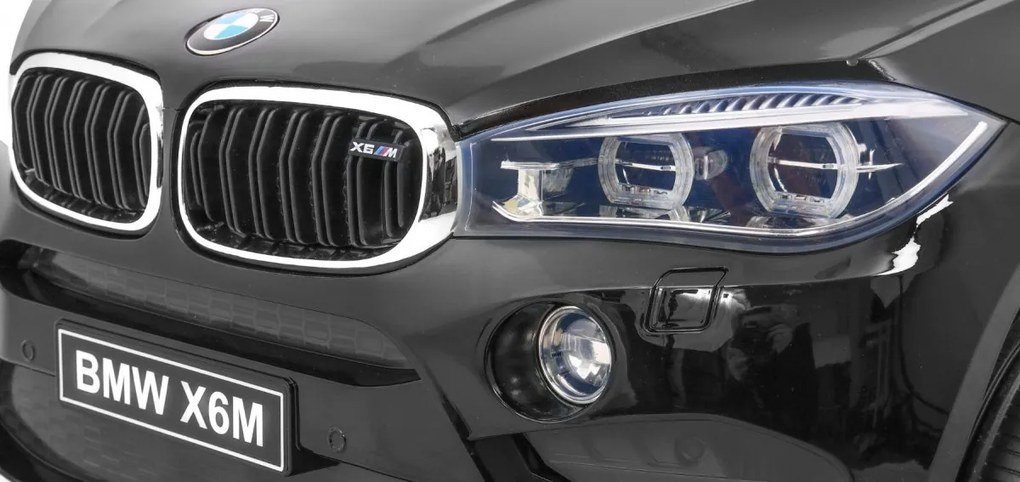 RAMIZ ELEKTRICKÉ AUTÍČKO BMW X6  - LAKOVANÉ - ČIERNE - MOTOR 2X45W - BATÉRIA - 2 x 6V/7Ah - 2023