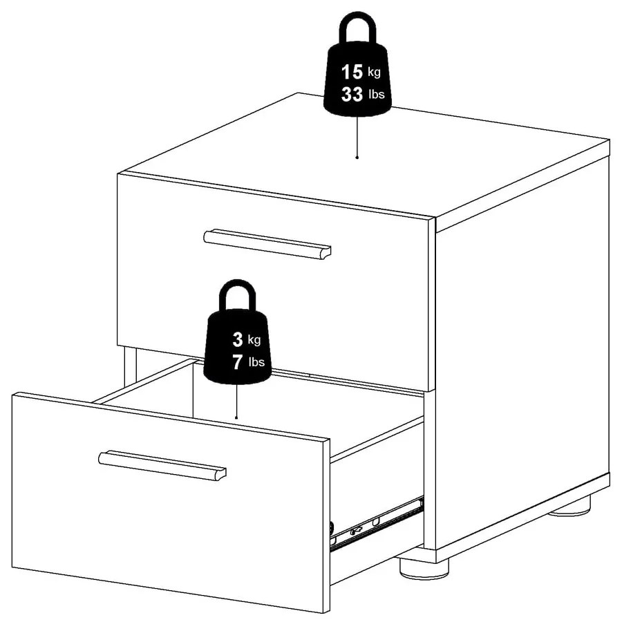 Čierny nočný stolík Pepe - Tvilum