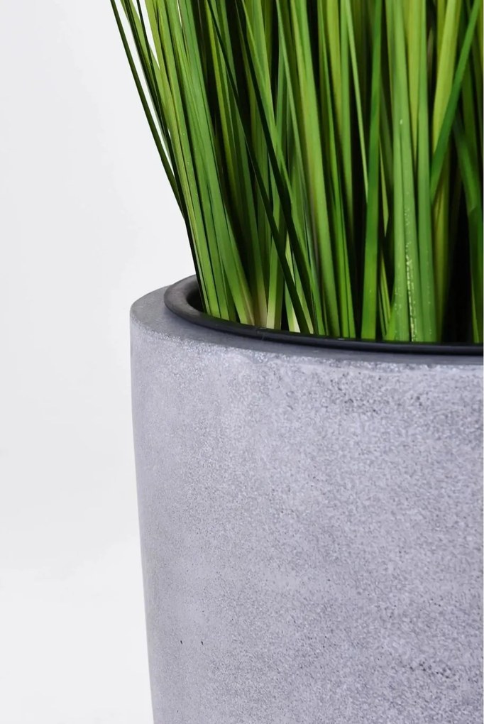 Kvetináč CITY, sklolaminát, výška 80 cm, betón design, sivý