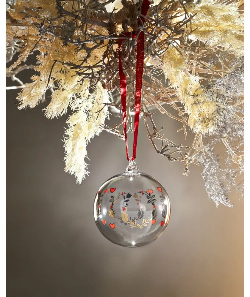 Sklenená ručne fúkaná vianočná ozdoba ø 6,5 cm Ann-Sofi Romme Annual Christmas Bauble – Holmegaard
