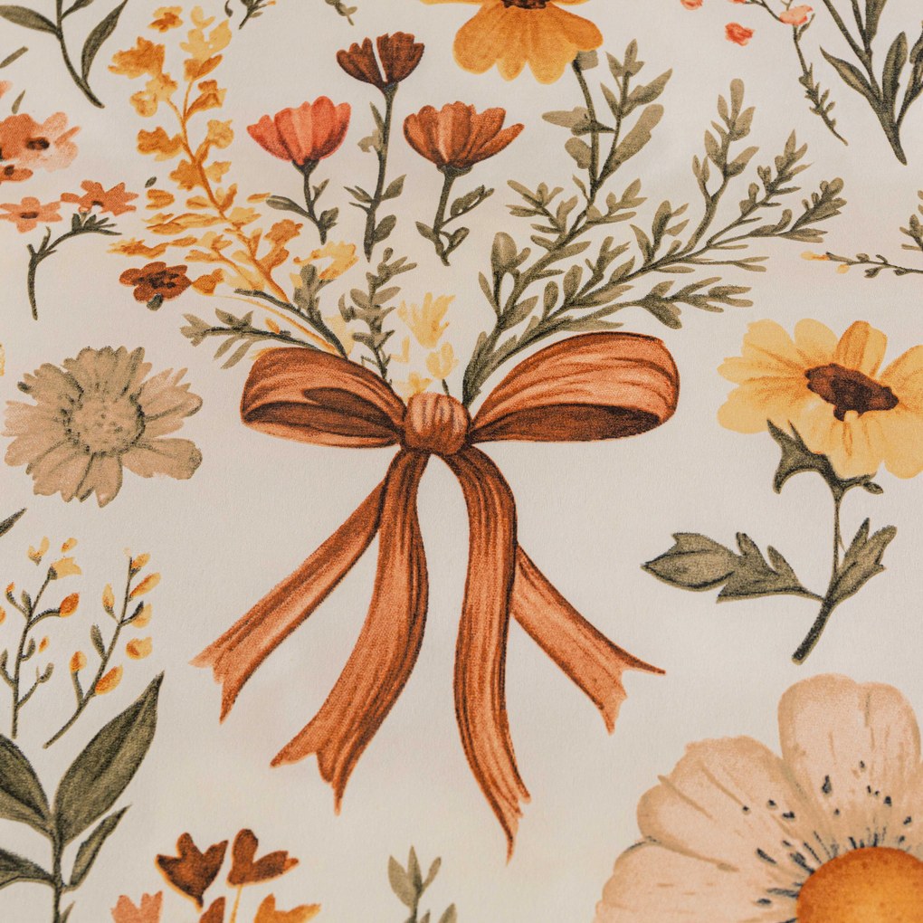 Obliečky z mikrovlákna FLORAL RIBBON krémové Rozmer obliečky: 70 x 90 cm | 140 x 220 cm